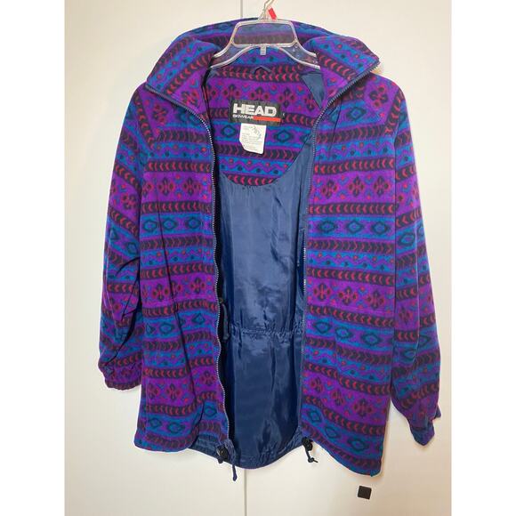Vintage 1990s Head Sportswear Removable Liner Ski Snow Jacket Purple Small - Picture 3 of 13